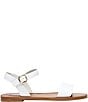 Color:White - Image 2 - Donddi Leather Banded Flat Sandals