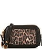 Steve Madden Double Zip Quilted Leopard Crossbody Bag, Color:Leopard - Image 2