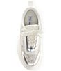 Color:Silver - Image 5 - Doubletake-R Rhinestone Embellished Platform Sneakers