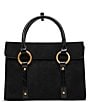 Steve Madden Dunstan Suede Hardware Bag Charm Satchel Bag - Image 2