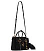 Steve Madden Dunstan Suede Hardware Bag Charm Satchel Bag - Image 5