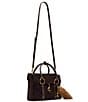 Steve Madden Dunstan Suede Hardware Bag Charm Satchel Bag - Image 5