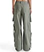 Steve Madden Duo Mid Rise Oversized Cargo Pants, Color:Olive - Image 2