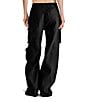 Steve Madden Duo Mid Rise Oversized Cargo Pants, Color:Black - Image 2