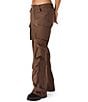 Steve Madden Duo Mid-Rise Utility Cargo Pants, Color:Chocolate - Image 3