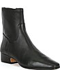 Steve Madden Dusty Leather Square Toe Ankle Booties - Image 1