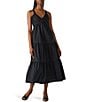 Steve Madden Eliora V-Neck Sleeveless Maxi Dress, Color:Black - Image 1