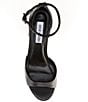 Color:Black - Image 5 - Ella Leather Ankle Strap Block Heel Sandals