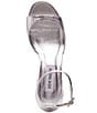 Color:Silver - Image 5 - Ella Metallic Leather Ankle Strap Block Heel Dress Sandals