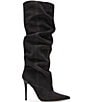 Steve Madden Elona Suede Scrunch Knee High Pointed Toe Boots - Image 2
