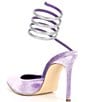 Color:Purple - Image 3 - Emerson-V Velvet Rhinestone Ankle Wrap Dress Pumps