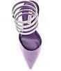 Color:Purple - Image 5 - Emerson-V Velvet Rhinestone Ankle Wrap Dress Pumps