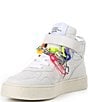 Color:White - Image 4 - Emilee Leather High Top Sneakers
