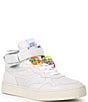 Color:White - Image 1 - Emilee Leather High Top Sneakers