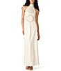 Steve Madden Emmalie High Neck Sleeveless Satin Maxi Dress - Image 1