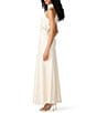 Steve Madden Emmalie High Neck Sleeveless Satin Maxi Dress - Image 3