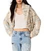 Steve Madden Enid Mixed Yarn Shawl Collar Long Sleeve Sweater - Image 1