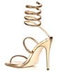 Color:Bronze - Image 3 - Exotica Rhinestone Ankle Wrap Dress Sandals
