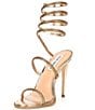 Color:Bronze - Image 4 - Exotica Rhinestone Ankle Wrap Dress Sandals