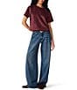 Steve Madden Ezra Faux Suede Crew Neck Short Sleeve Top - Image 4