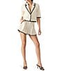 Steve Madden Fable Coordinating Pleated Shorts, Color:Natural - Image 3