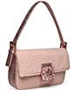 Color:Pink - Image 5 - Faux Sherpa Shoulder Bag