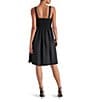 Steve Madden Fleur Poplin Sweetheart Neck Sleeveless Smocked Dress, Color:Black - Image 2