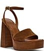 Steve Madden Floria Suede Ankle Strap Platform Sandals - Image 1