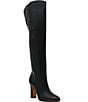 Steve Madden Foretold Leather Block Heel Tall Boots - Image 1
