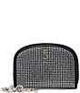 Steve Madden Gems Boxed Bling Zip around Pouch, Color:Black Silver - Image 1