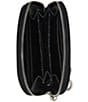 Steve Madden Gems Boxed Bling Zip around Pouch, Color:Black Silver - Image 3