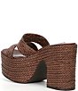 Color:Brown - Image 3 - Gianni Woven Platform Sandals