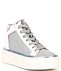 Color:White Multi - Image 1 - Girls' J-Glossy Glitter Fabric Sneakers (Youth)