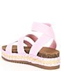 Color:Pink - Image 3 - Girls' J-Krissy Raffia Embroidered Platform Sandals (Youth)