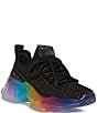 Color:Black Multi - Image 1 - Girls' Maxima-R Rhinestone Detail Chunky Sneakers (Youth)