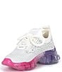 Color:White Multi - Image 4 - Girls' J-Miss Rainbow Ombre Rhinestone Sneakers (Toddler)