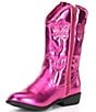Color:Pink Metallic - Image 4 - Girls' T-Calado Western Boots (Toddler)