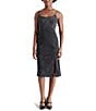 Steve Madden Giselle Denim Scoop Neck Sleeveless Dress, Color:Washed Black - Image 1