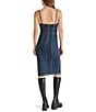 Steve Madden Giselle Denim Scoop Neck Sleeveless Dress, Color:Washed Denim - Image 2