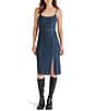 Steve Madden Giselle Denim Scoop Neck Sleeveless Dress, Color:Washed Denim - Image 1