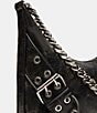 Steve Madden Graya Roller Silver Buckle Shoulder Bag, Color:Black - Image 5