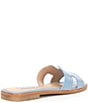 Color:Light Blue - Image 2 - Hadyn Leather Flat Slide Sandals