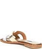 Color:Metallic Multi - Image 3 - Hadyn Metallic Leather Flat Slide Sandals
