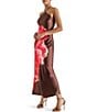 Steve Madden Halter Neck Floral Maxi Dress, Color:Burnt Umber - Image 3