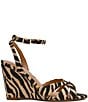 Steve Madden Harbor Zebra Ankle Wrap Wedge Sandals - Image 2