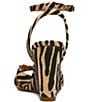 Steve Madden Harbor Zebra Ankle Wrap Wedge Sandals - Image 3