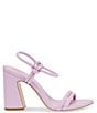 Color:Lilac - Image 2 - Harrlow Leather Strappy Dress Sandals