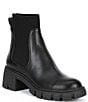 Color:Black - Image 1 - Hayle Chunky Lug Sole Chelsea Booties