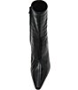 Steve Madden Heleena Leather Eel Embossed Stiletto Pointed Toe Ankle Booties - Image 5