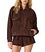 Steve Madden Henson Faux Suede Collared Long Sleeve Jacket - Image 1